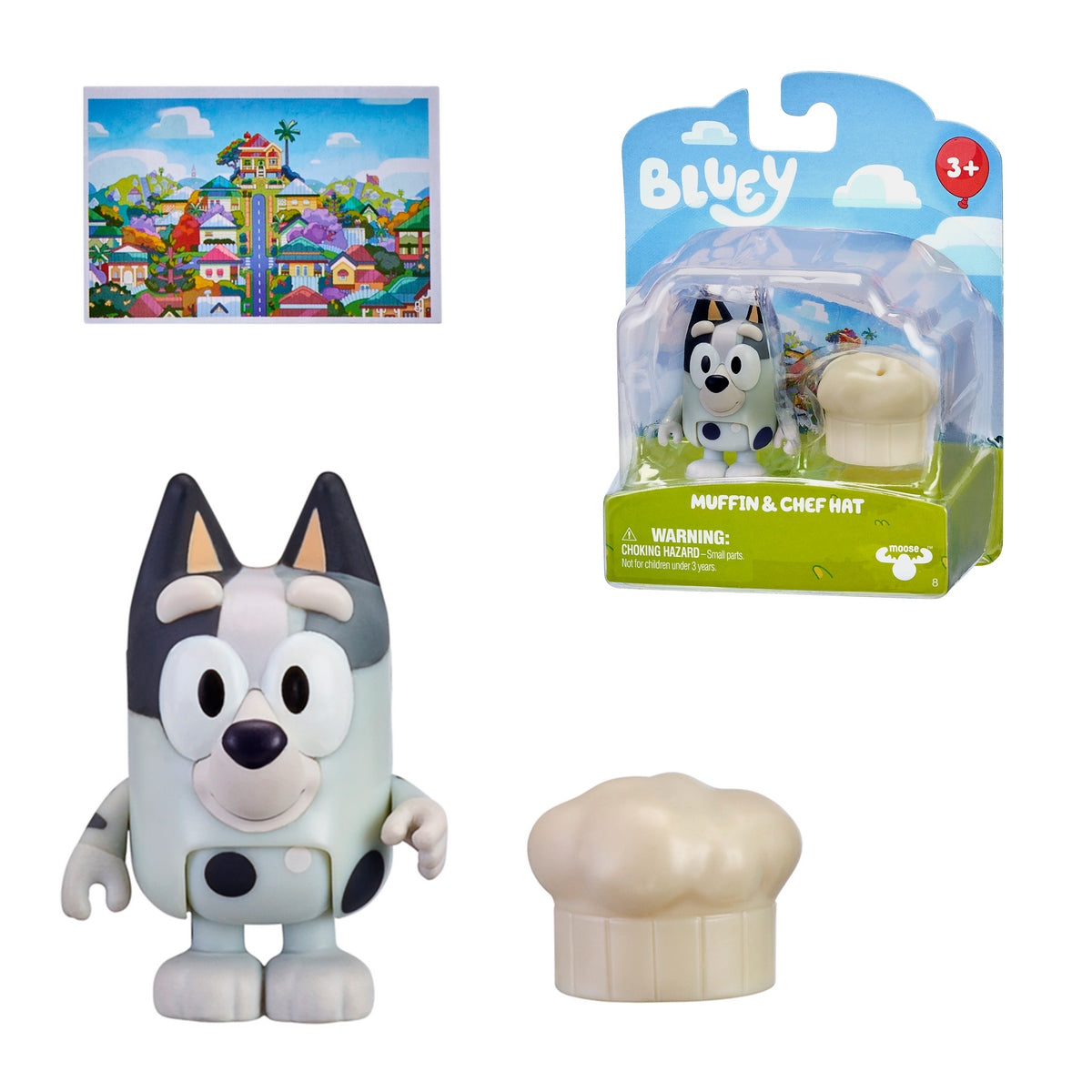 Figura: Bluey - Muffin y Sombrero de Chef