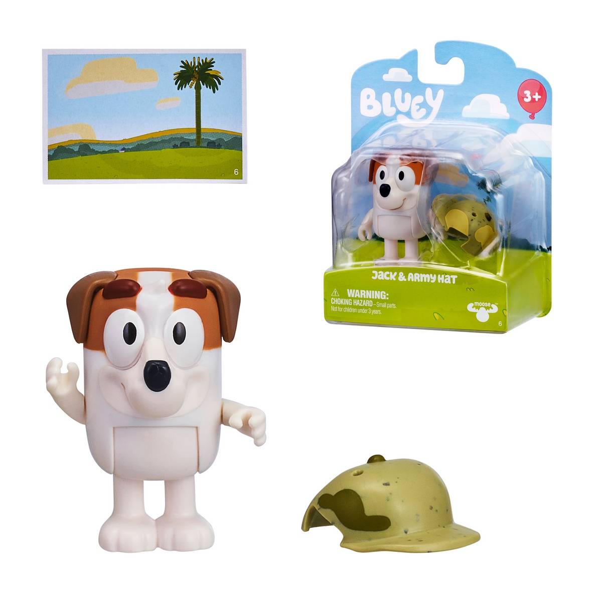 Figura: Bluey - Jack y Sombrero de Ejercito