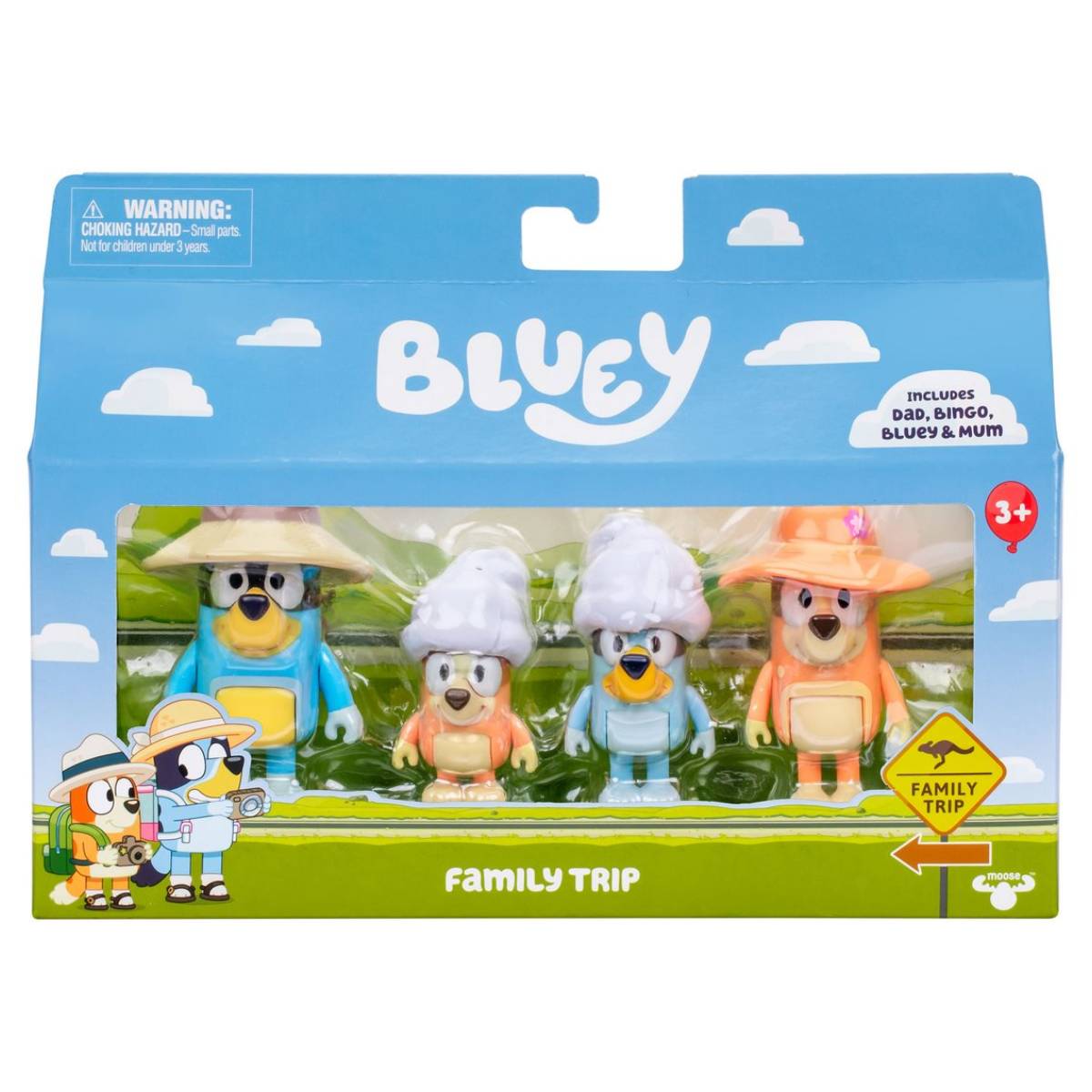 Bluey Set 4 Figuras - Family Trip