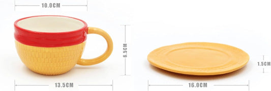 Taza One Piece Sombrero con Plato Luffy