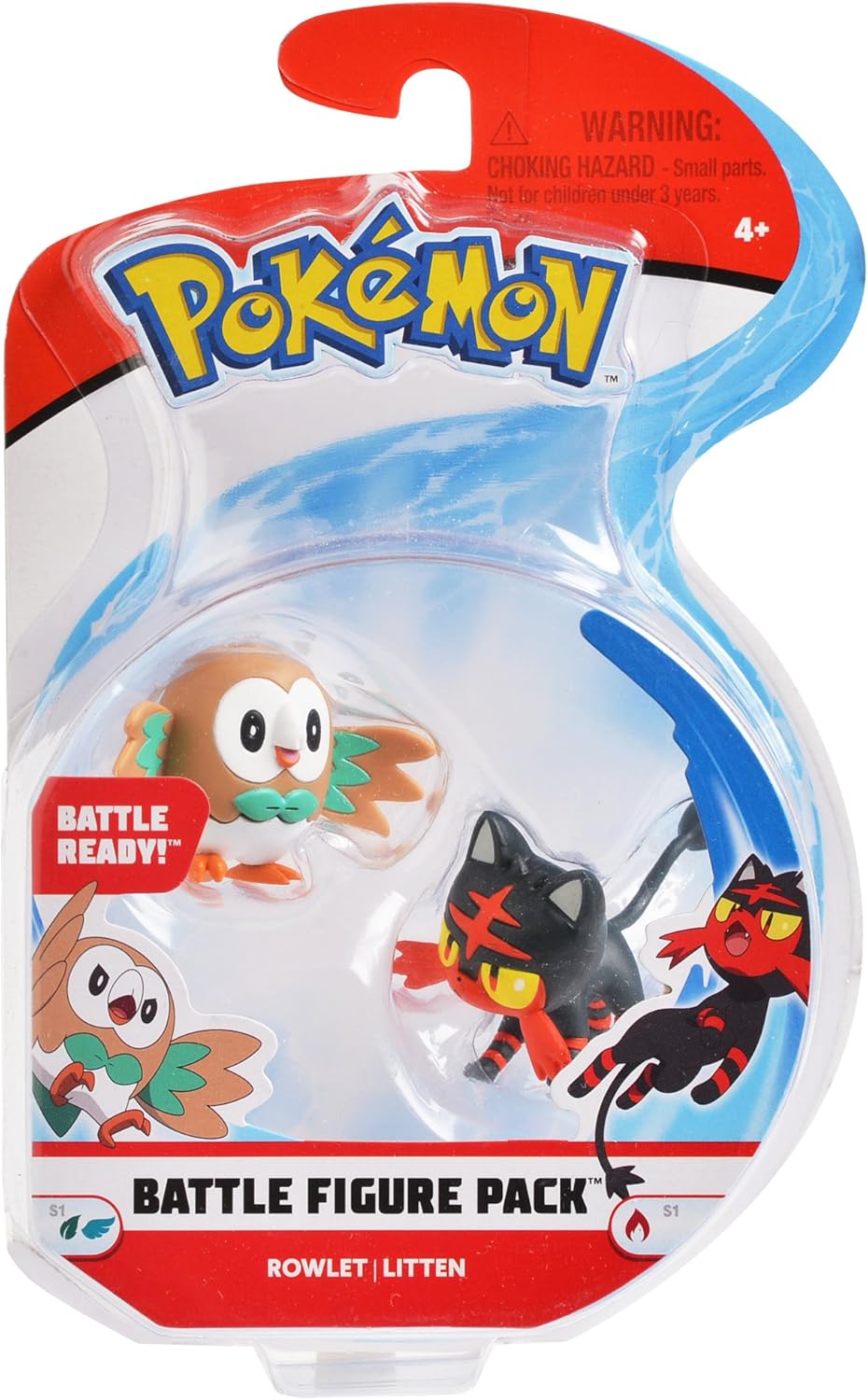 Figura: Pack de Batalla Pokémon - Rowlet & Litten