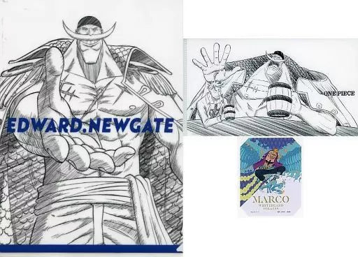 Ichiban Kuji ONE PIECE: Carpeta de plástico transparente A4 con Sticker y Estuche para mascarilla - Edward Newgate