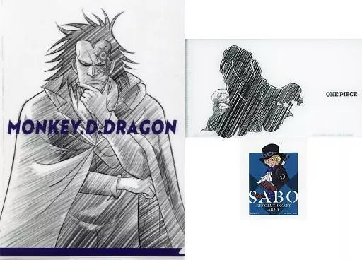 Ichiban Kuji ONE PIECE: Carpeta de plástico transparente A4 con Sticker y Estuche para mascarilla - Monkey D. Dragon