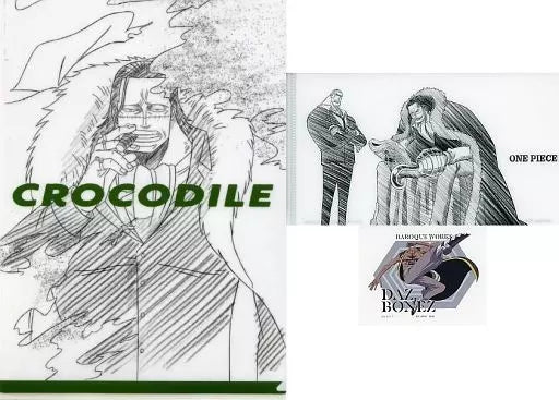 Ichiban Kuji ONE PIECE: Carpeta de plástico transparente A4 con Sticker y Estuche para mascarilla - Crocodile