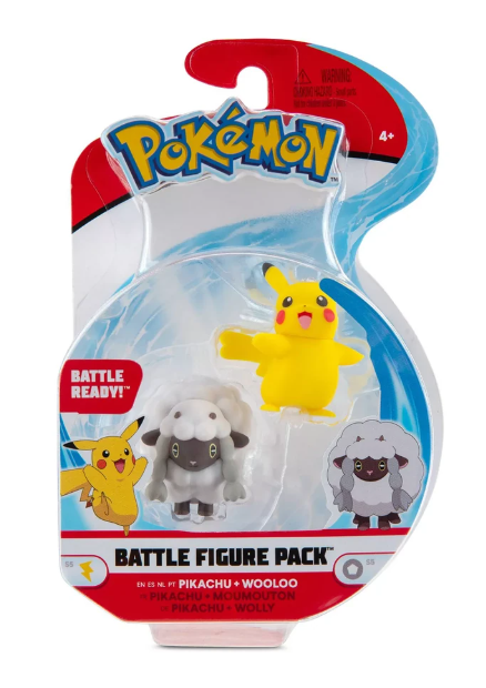 Figura: Pack de Batalla Pokémon - Pikachu & Wooloo