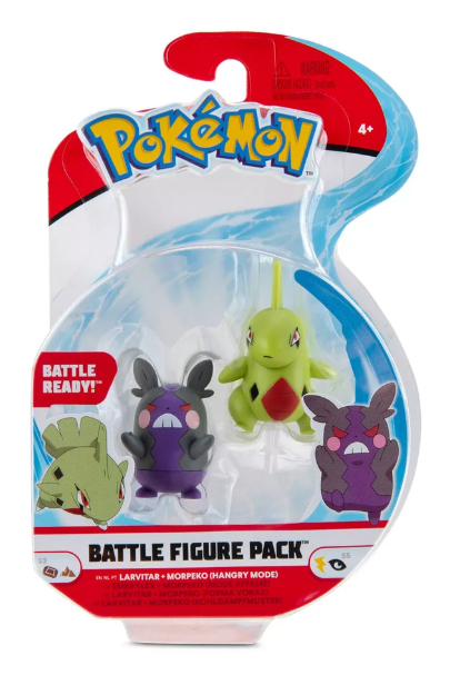 Figura: Pack de Batalla Pokémon - Larvitar & Morpeko (Forma Voraz)