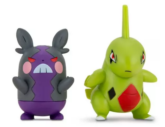 Figura: Pack de Batalla Pokémon - Larvitar & Morpeko (Forma Voraz)