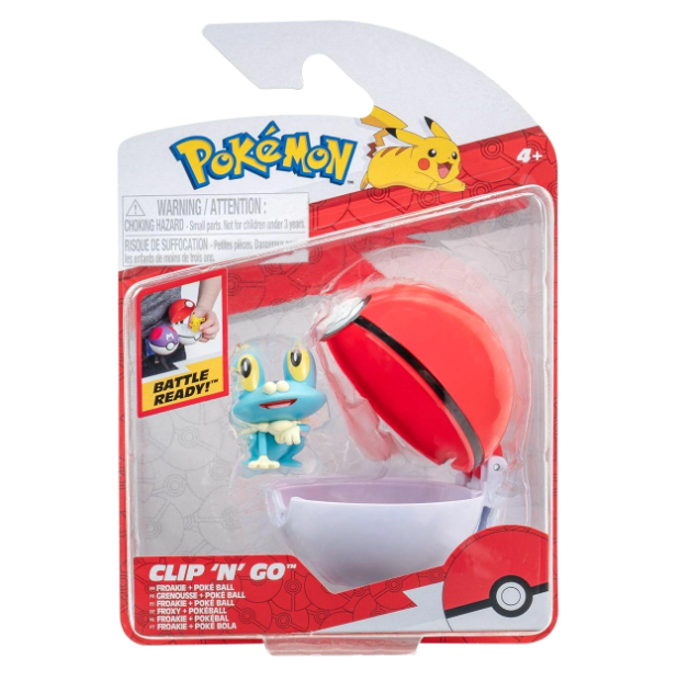Figura: CLIP 'N' GO - Froakie + Poké Ball