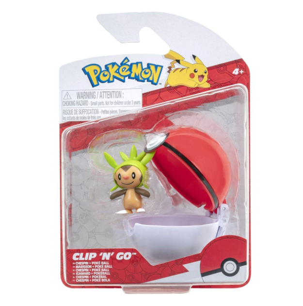 Figura: CLIP 'N' GO - Chespin + Poké Ball