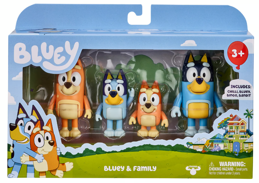 Bluey Set 4 Figuras - Bluey & Family