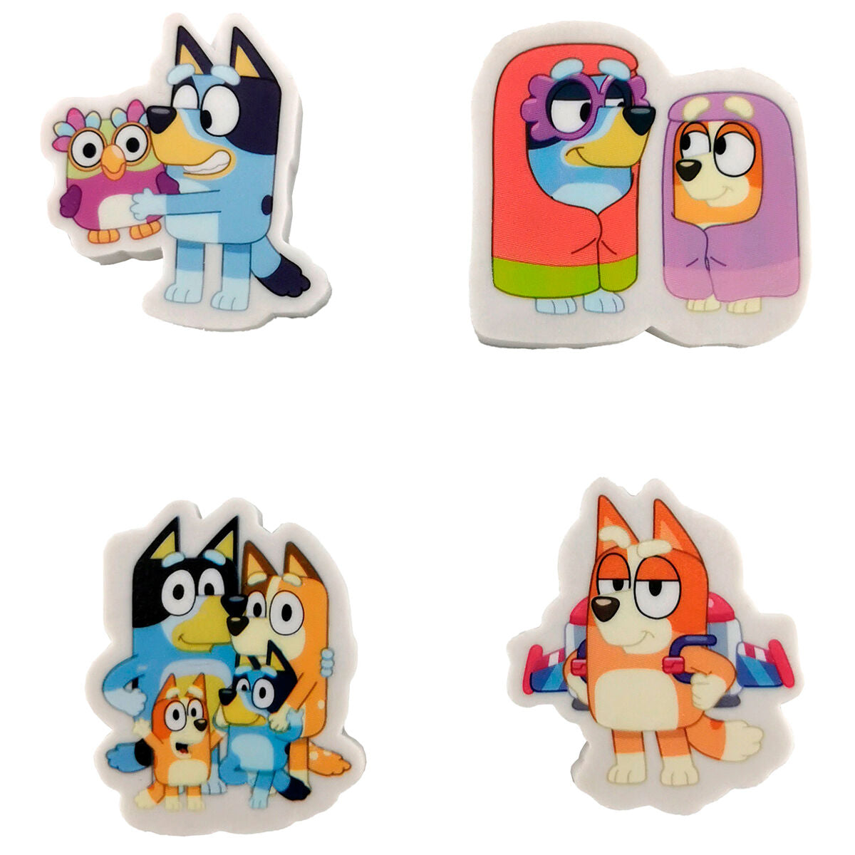 Bluey Set Con 4 Gomas De Borrar
