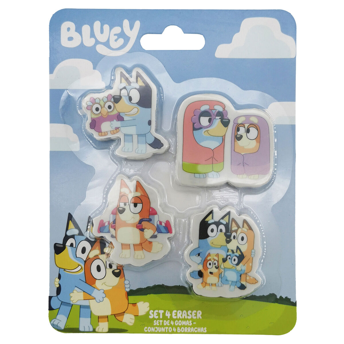 Bluey Set Con 4 Gomas De Borrar
