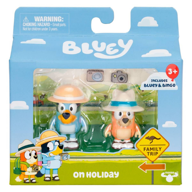 Bluey Set 2 Figuras - En vacaciones
