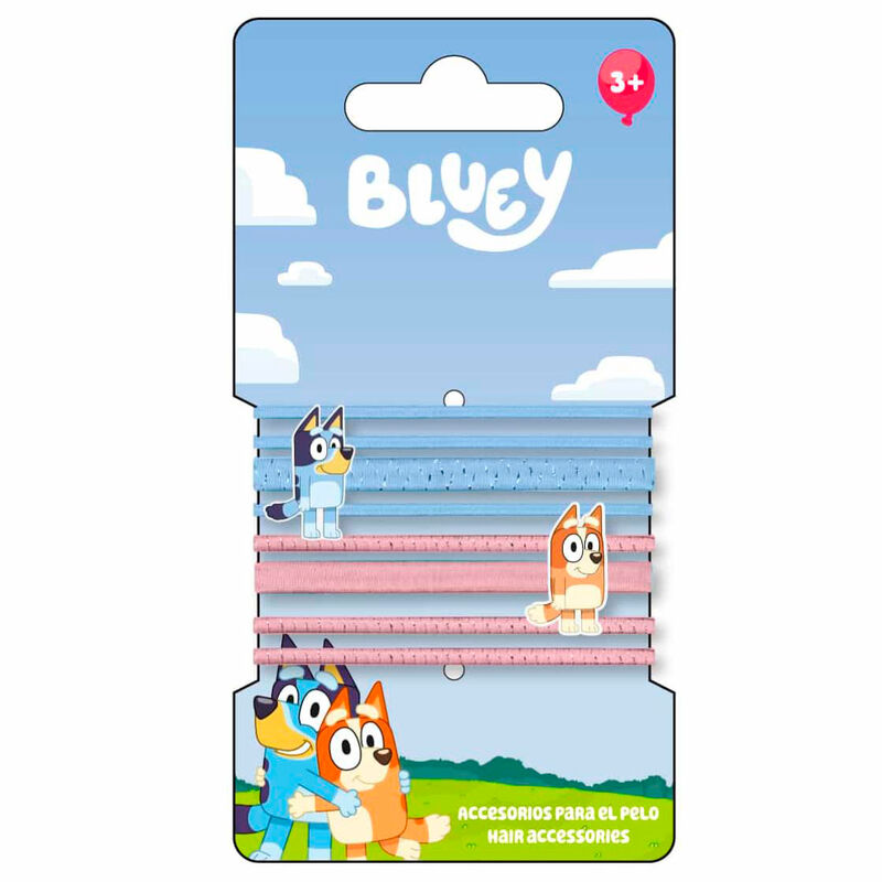 Blíster 8 Coleteros Bluey: ¡Accesorios para el Pelo y Diversión!