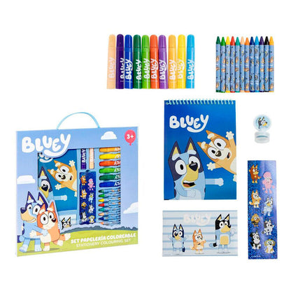 Set de Papelería Coloreable Bluey: ¡Aventuras Creativas!