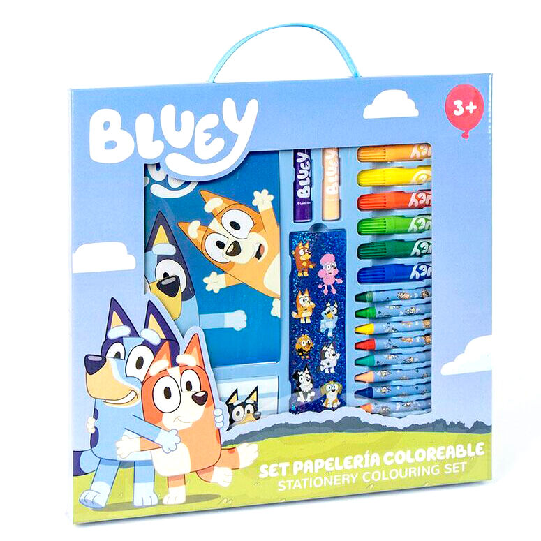 Set de Papelería Coloreable Bluey: ¡Aventuras Creativas!